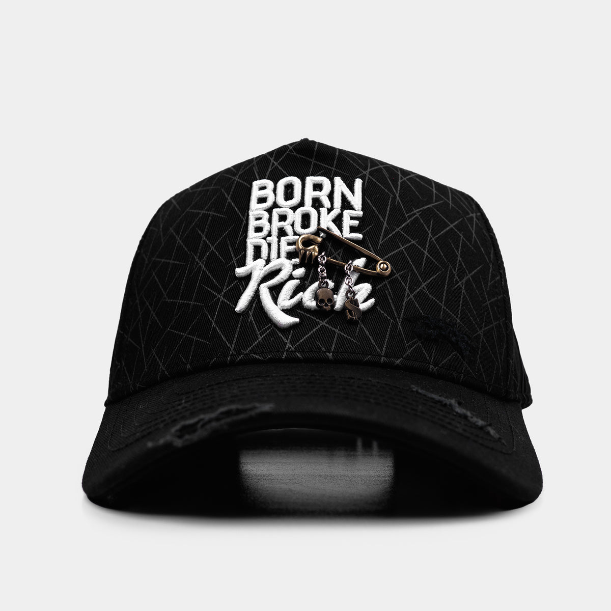 Born Broke Die Rich Black Hat | Italiense