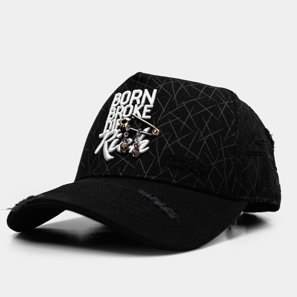 Born Broke Die Rich Black Hat | Italiense
