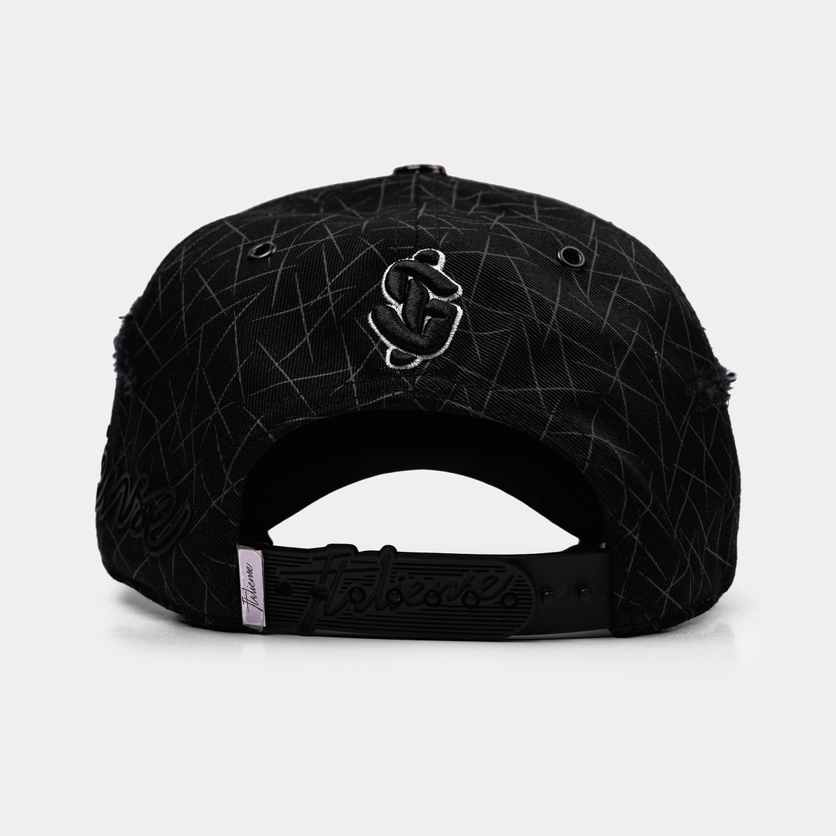 Born Broke Die Rich Black Hat by Italiense, rear snapback view